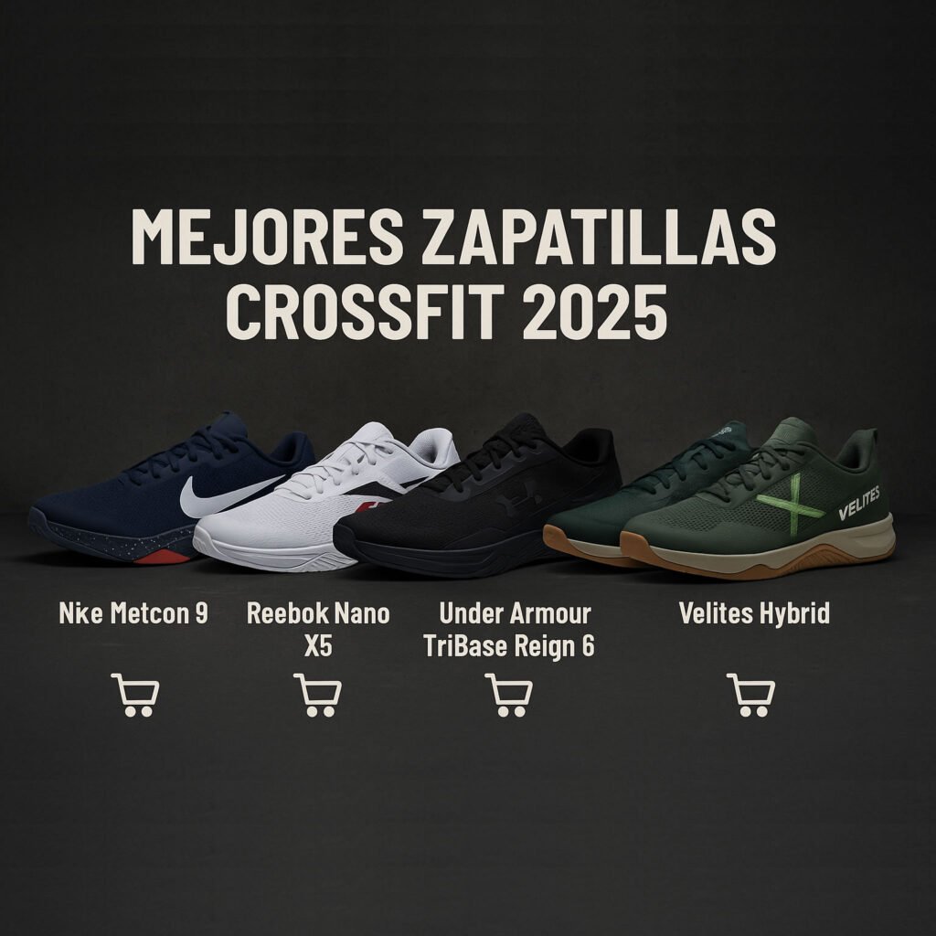 Comparativa 2025: Nike Metcon, Reebok Nano, Under Armour TriBase y Velites Hybrid – mejores zapatillas CrossFit 2025