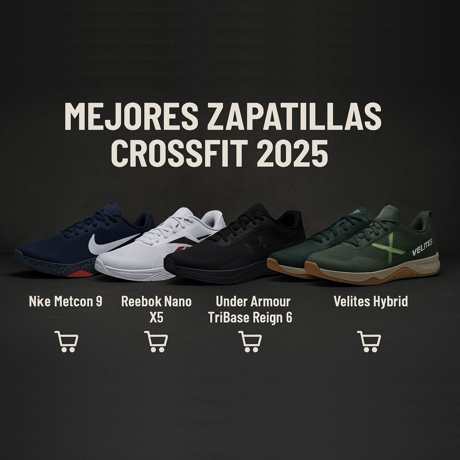 Comparativa 2025: Nike Metcon, Reebok Nano, Under Armour TriBase y Velites Hybrid – mejores zapatillas CrossFit 2025